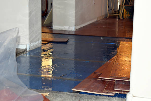 Professional Burst Pipe Cleanup technician working in Cost, TX